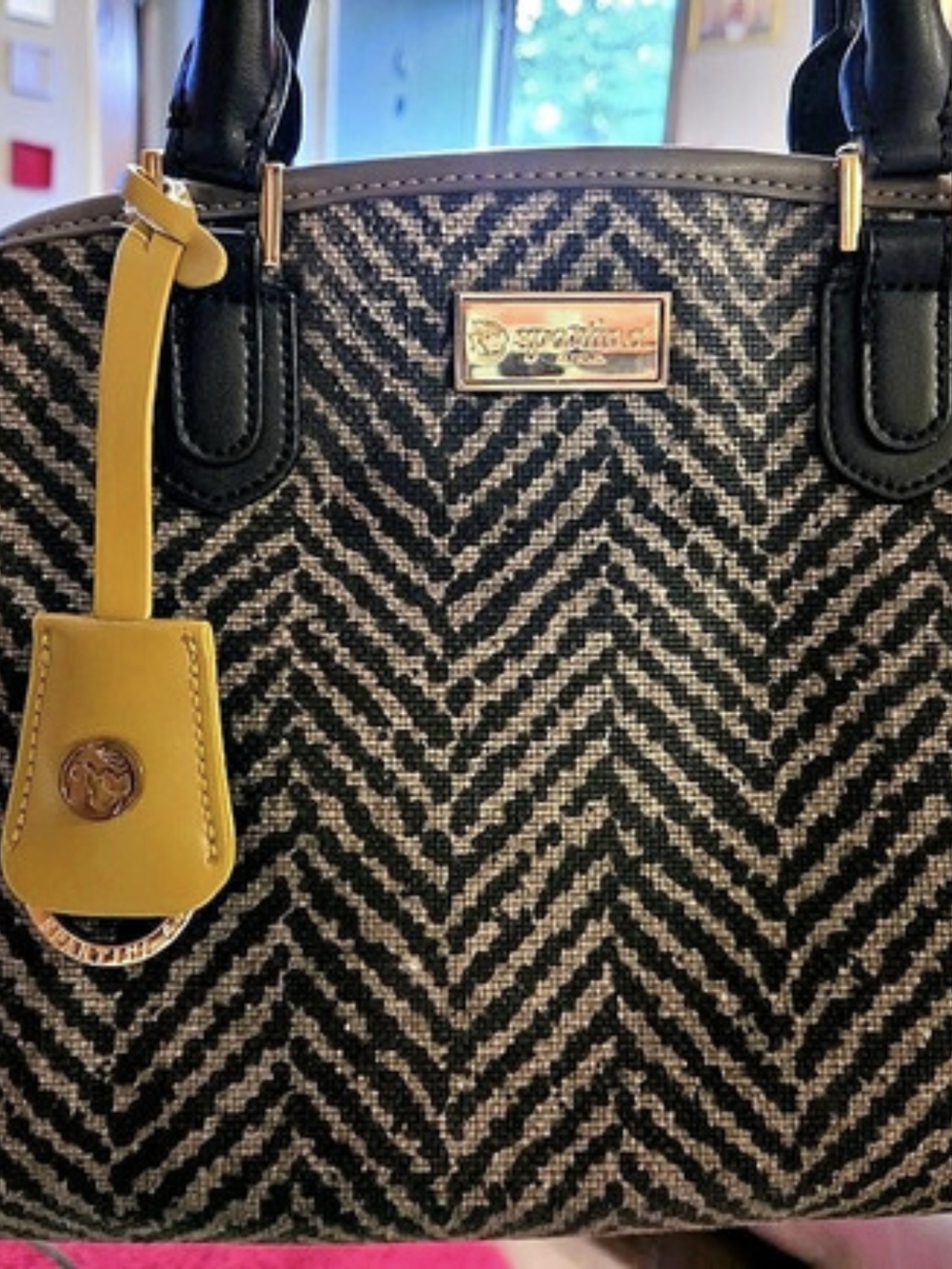Spartina 449Geometric Satchel in Black & Brown